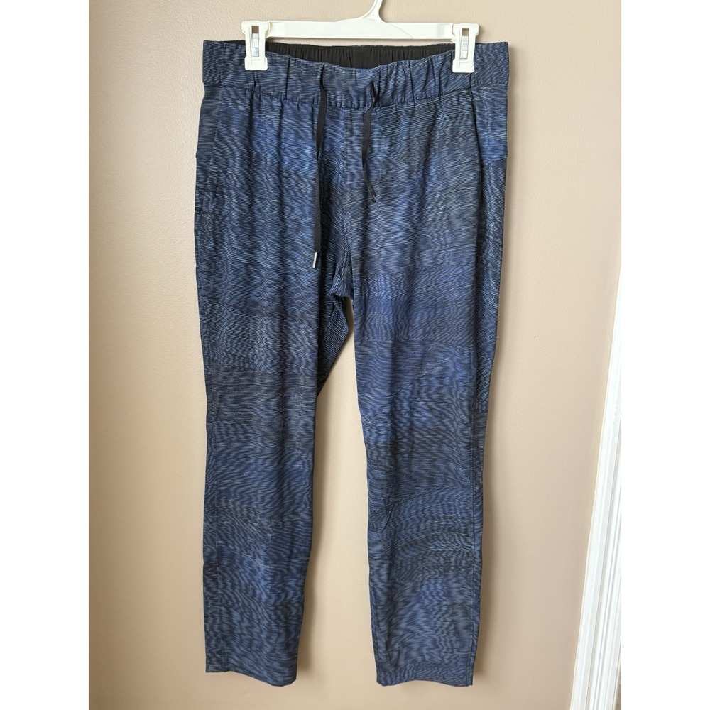 Lululemon On The Fly Pants Linear Flux Battleship Blue Size 8 SEE LISTING